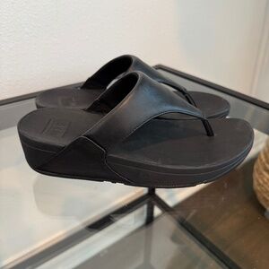 FITFLOP Women’s LuLu Black Flip Flop Sandal Size 8